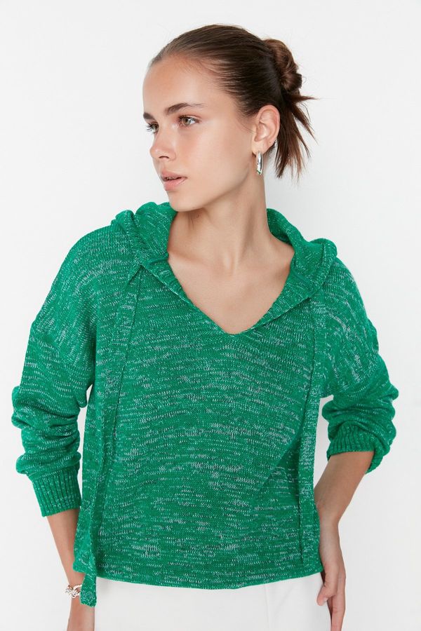 Trendyol Trendyol Green Hooded Knitwear Sweater