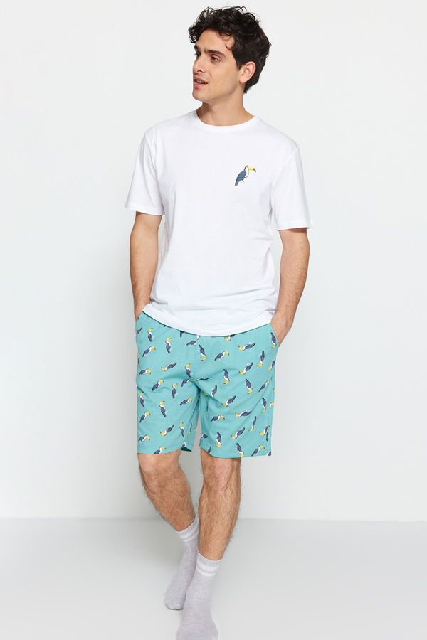 Trendyol Trendyol Green Regular Fit Knitted Shorts Pajamas Set