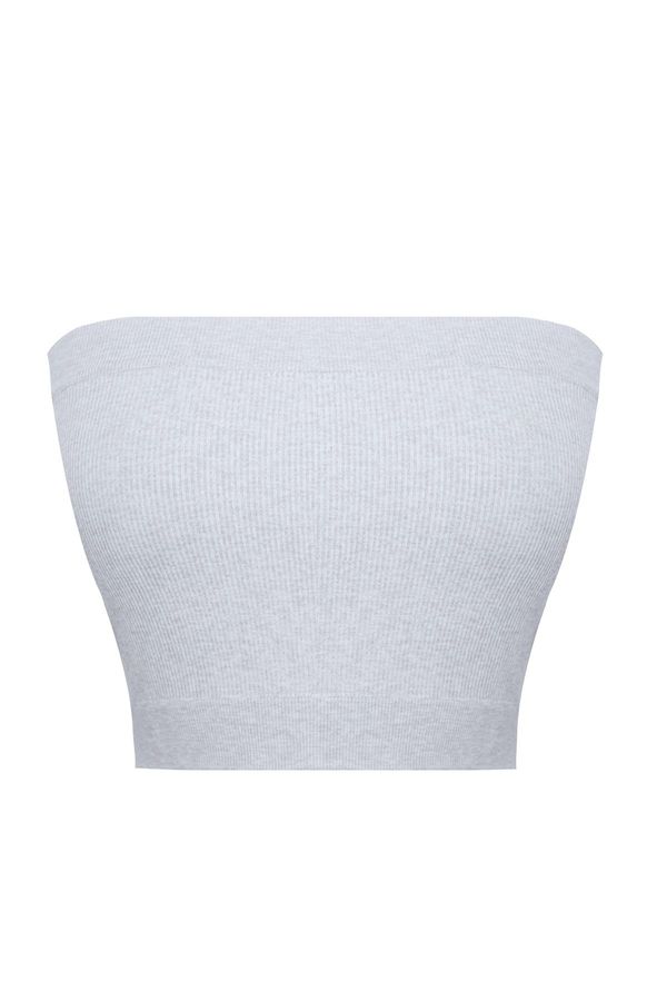 Trendyol Trendyol Grey Melange Seamless Uncovered Sports Bra