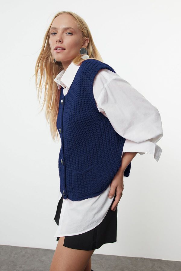 Trendyol Trendyol Indigo Crew Neck Fitted Vest