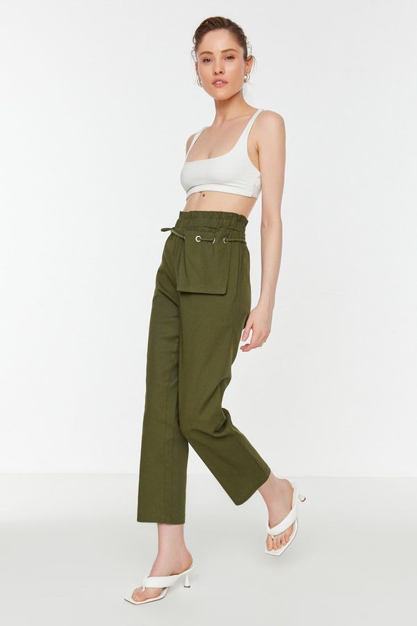 Trendyol Trendyol Khaki Lacing Detail Trousers