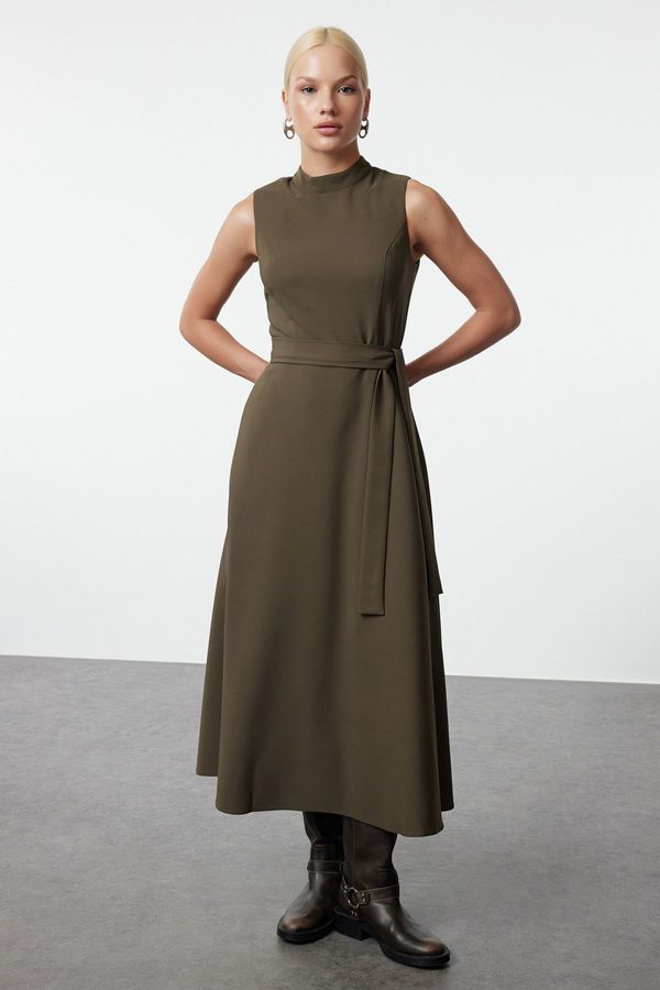 Trendyol Trendyol Khaki Plain Woven Dress