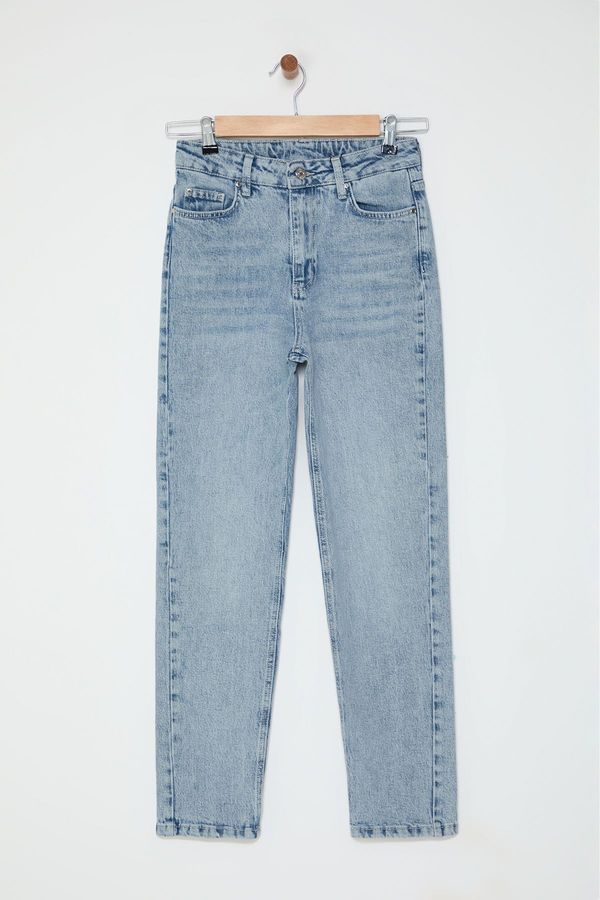 Trendyol Trendyol Light Blue High Waist Slim Mom Jeans