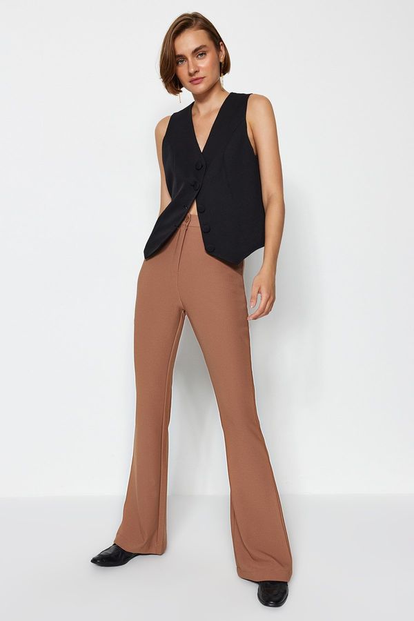 Trendyol Trendyol Light Brown Flare Flare Woven Trousers