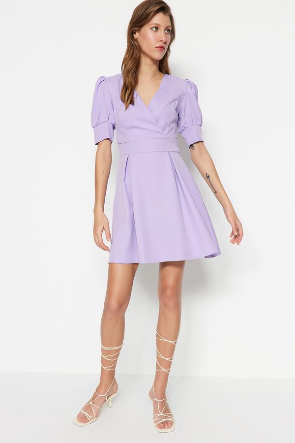Trendyol Trendyol Lilac A-Line Mini Woven Pleated Woven Dress