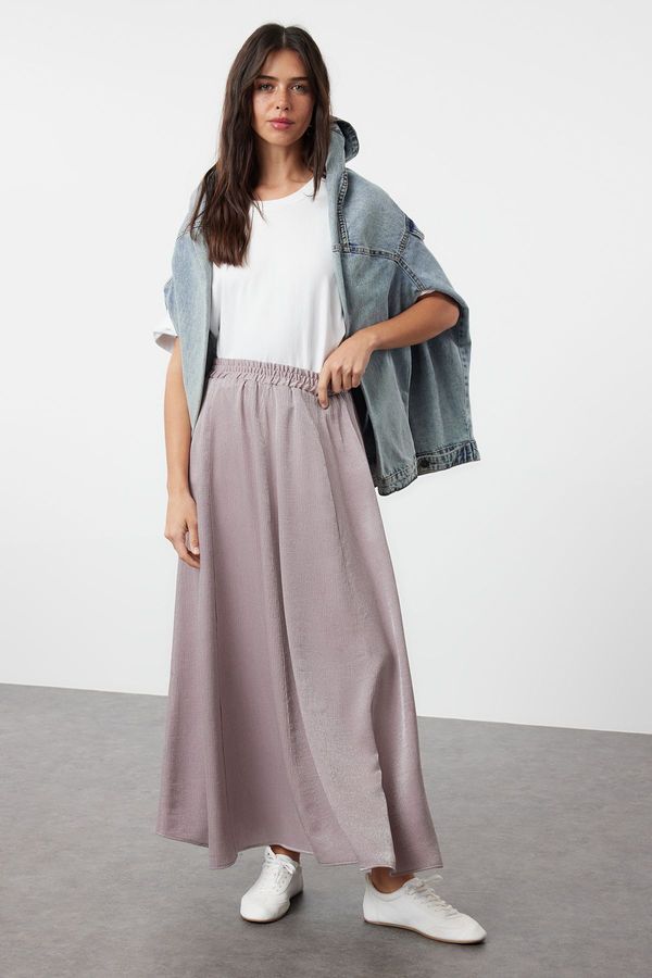 Trendyol Trendyol Lilac Shiny Fabric Woven Skirt