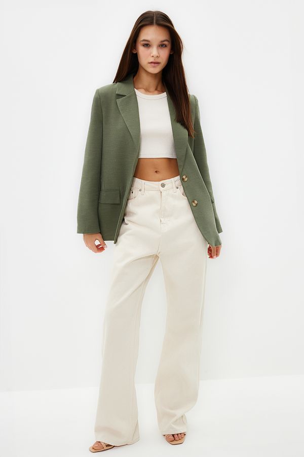 Trendyol Trendyol Limited Edition Mint Regular Lined Woven Blazer Jacket