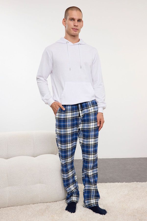 Trendyol Trendyol Men's Blue Plaid Regular Fit Lumberjack Woven Pajama Bottoms