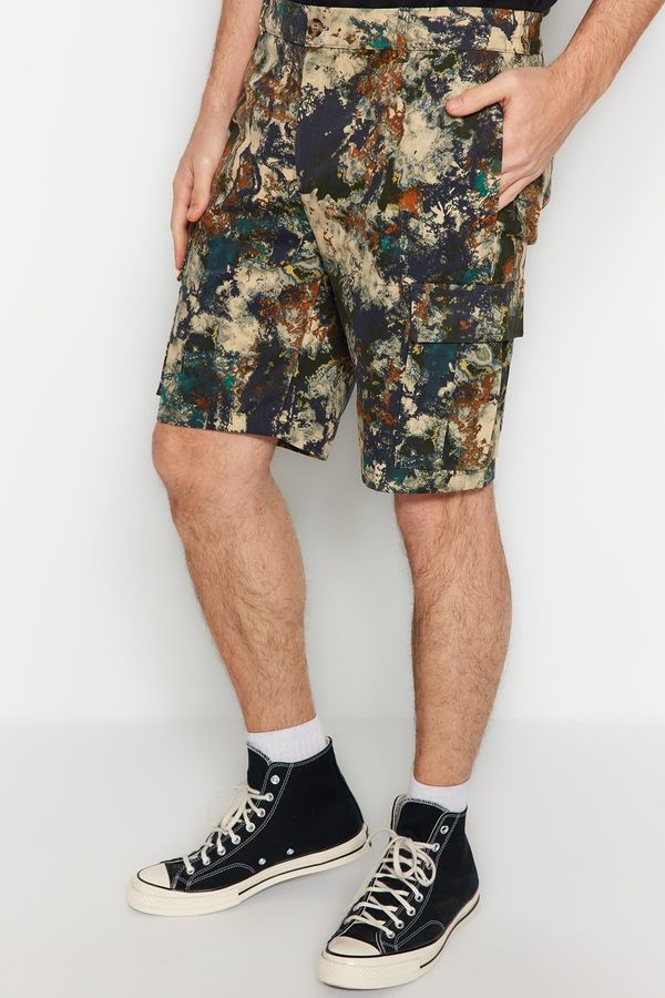Trendyol Trendyol Men's Multicolored Cargo Gabardine Shorts
