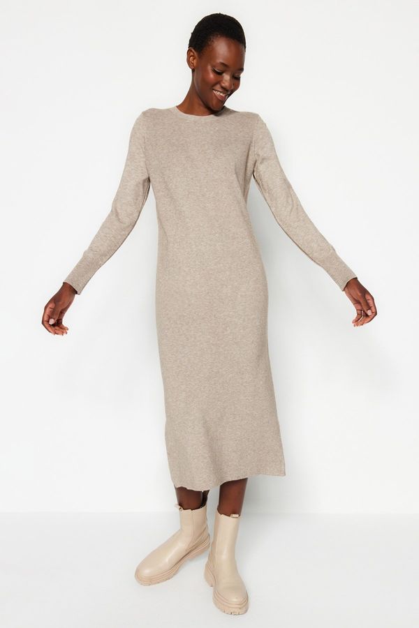 Trendyol Trendyol Mink Maxi Sweater Premium Yarn/Special Yarn Dress