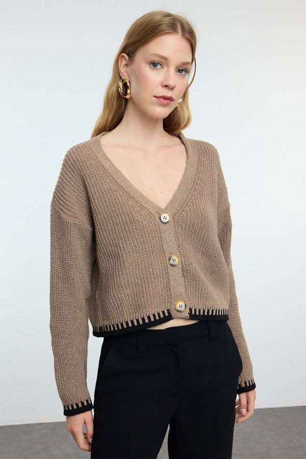 Trendyol Trendyol Mink Soft Texture Knitted Cardigan