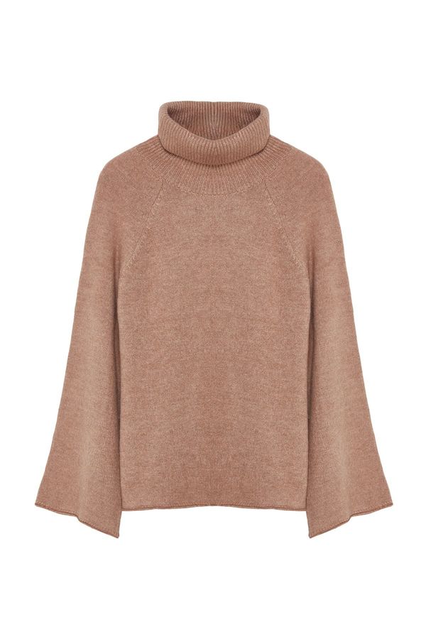 Trendyol Trendyol Mink Soft Textured Turtleneck Knitwear Sweater