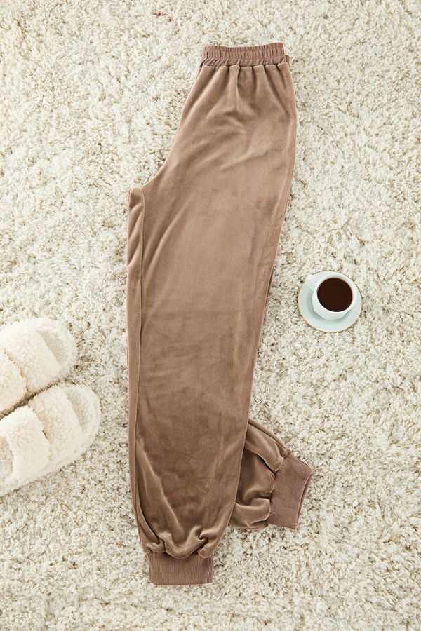 Trendyol Trendyol Mink Velvet Knitted Pajama Bottoms