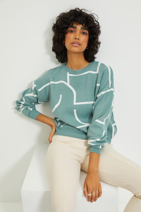 Trendyol Trendyol Mint Jacquard Knitwear Sweater