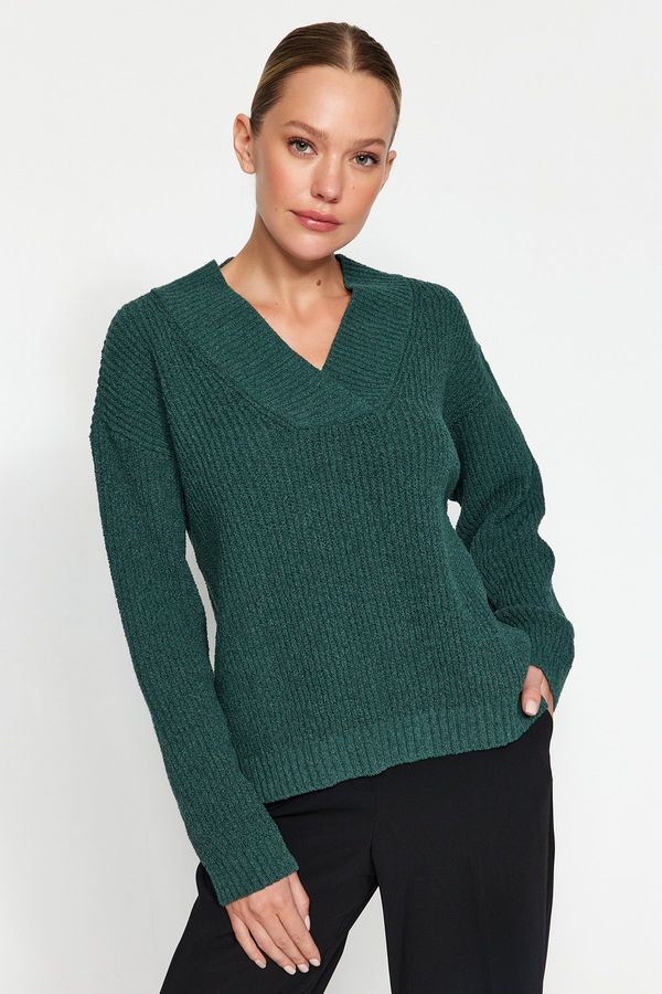 Trendyol Trendyol Mint More Sustainable V-Neck Knitwear Sweater