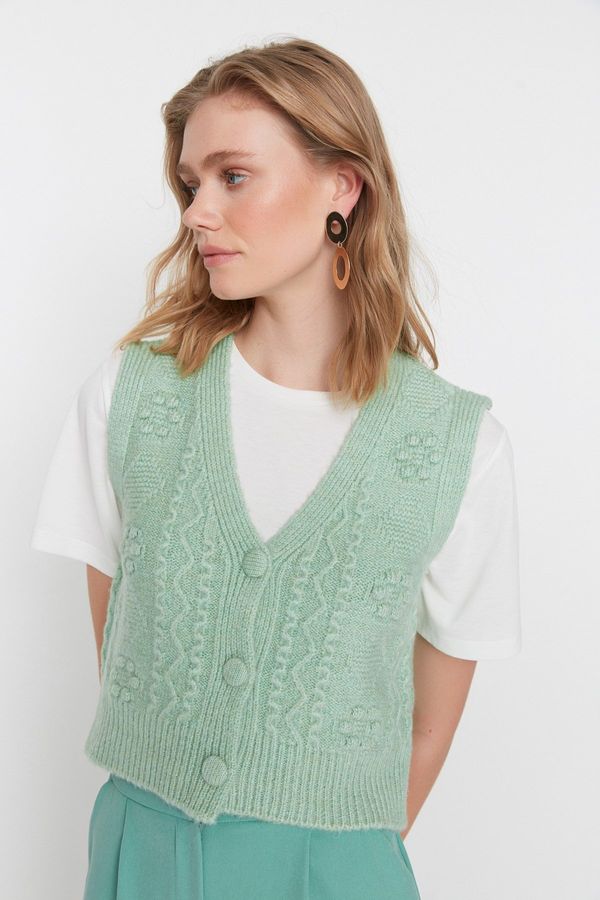 Trendyol Trendyol Mint Soft Textured Knitwear Vest