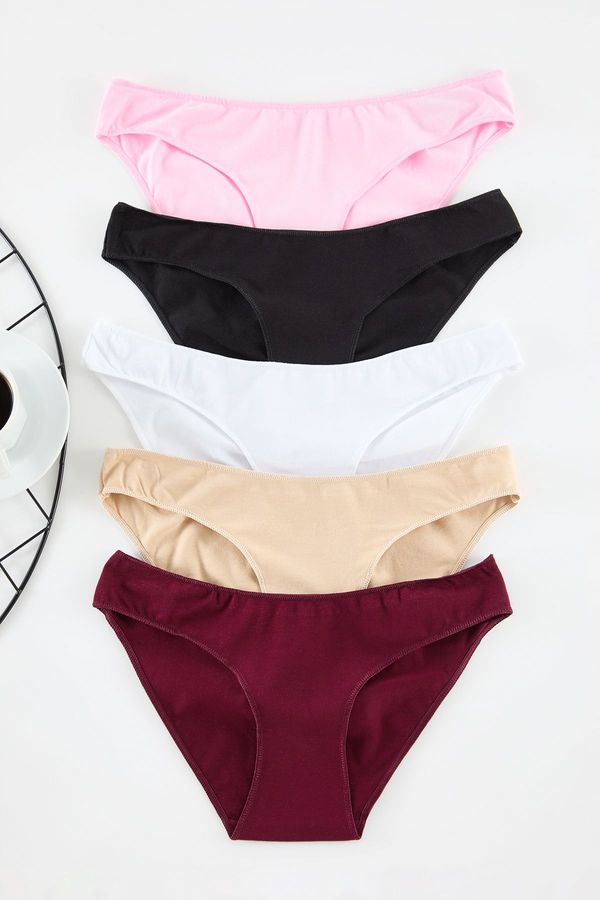 Trendyol Trendyol Multi-Colored 5-Pack Cotton Classic Knitted Panties