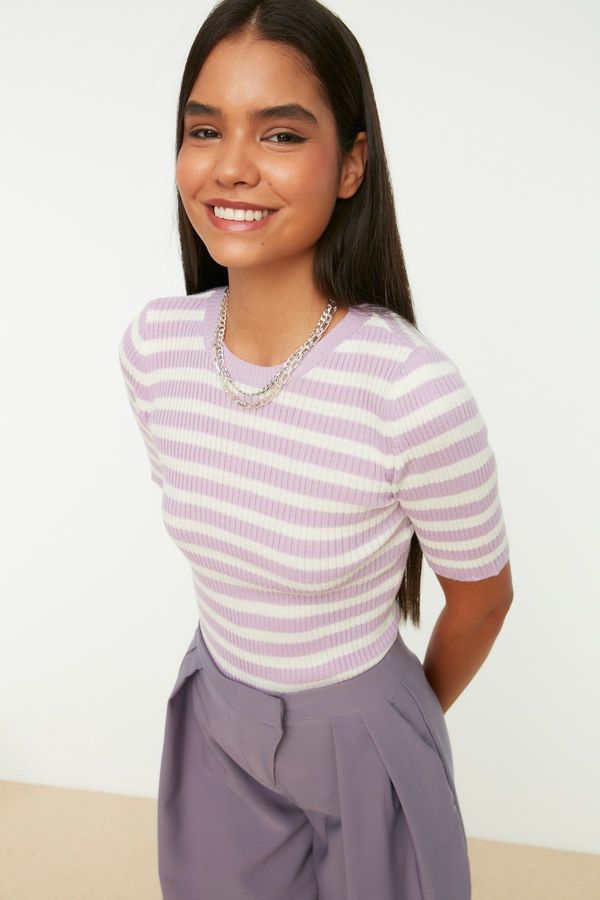 Trendyol Trendyol Multicolored Basic Striped Knitwear Sweater