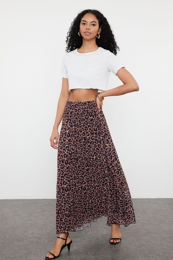 Trendyol Trendyol Multicolored Leopard Patterned Woven Skirt