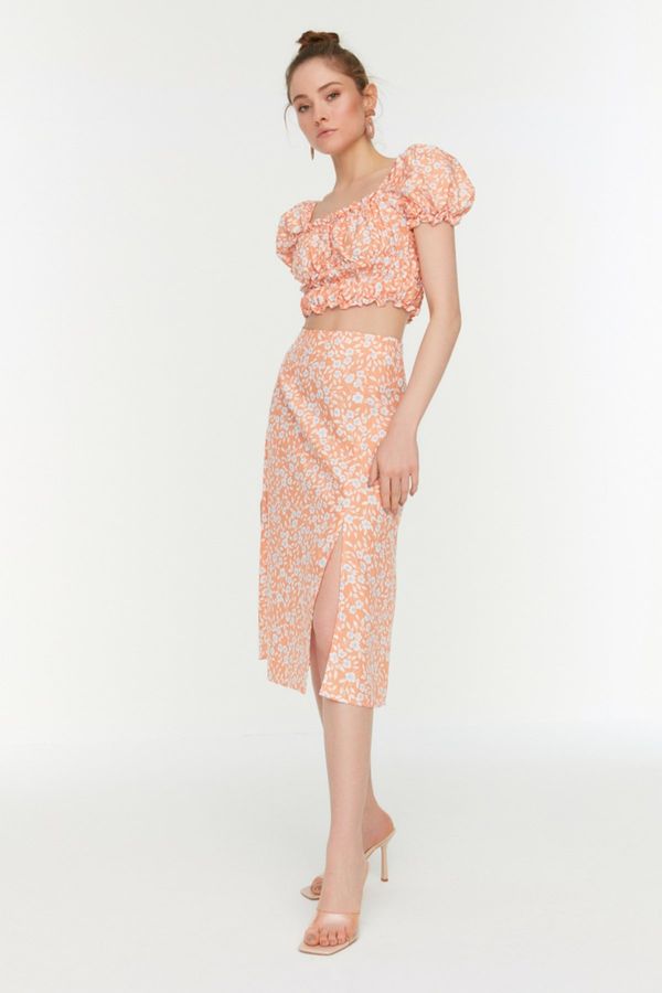 Trendyol Trendyol Orange Printed Skirt