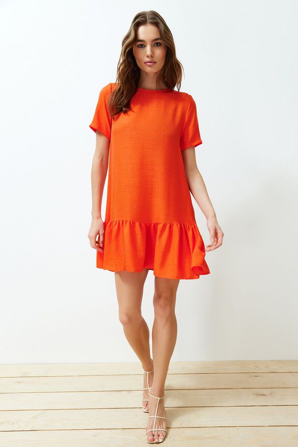 Trendyol Trendyol Orange Skirt Flounce Mini Woven Dress