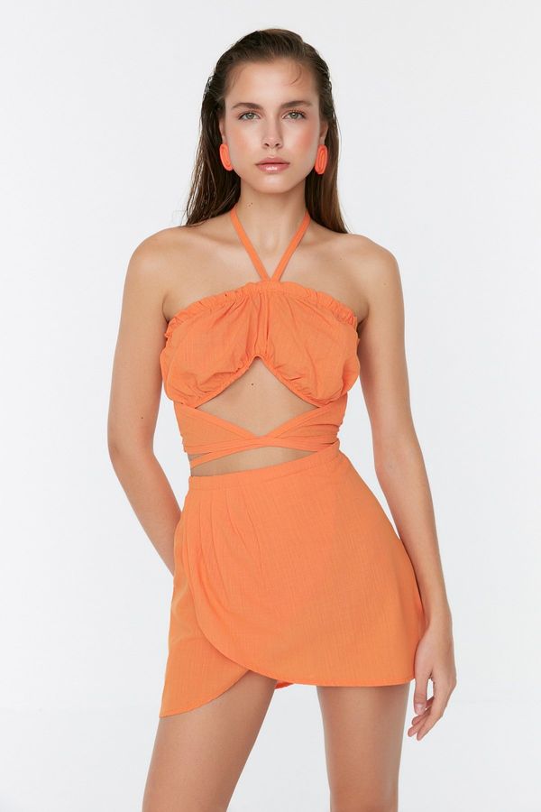 Trendyol Trendyol Orange Tie Beach Bottom-Top Team