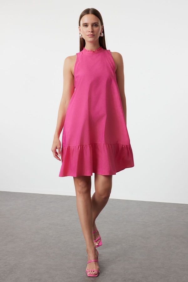 Trendyol Trendyol Pink Relaxed Cut Sleeveless Mini Woven Dress