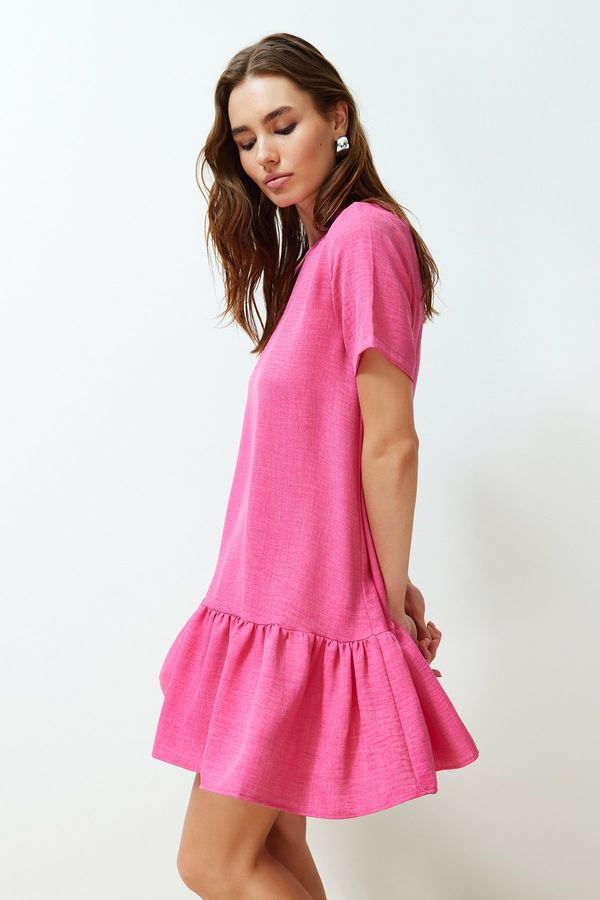 Trendyol Trendyol Pink Skirt Flounce Mini Woven Dress