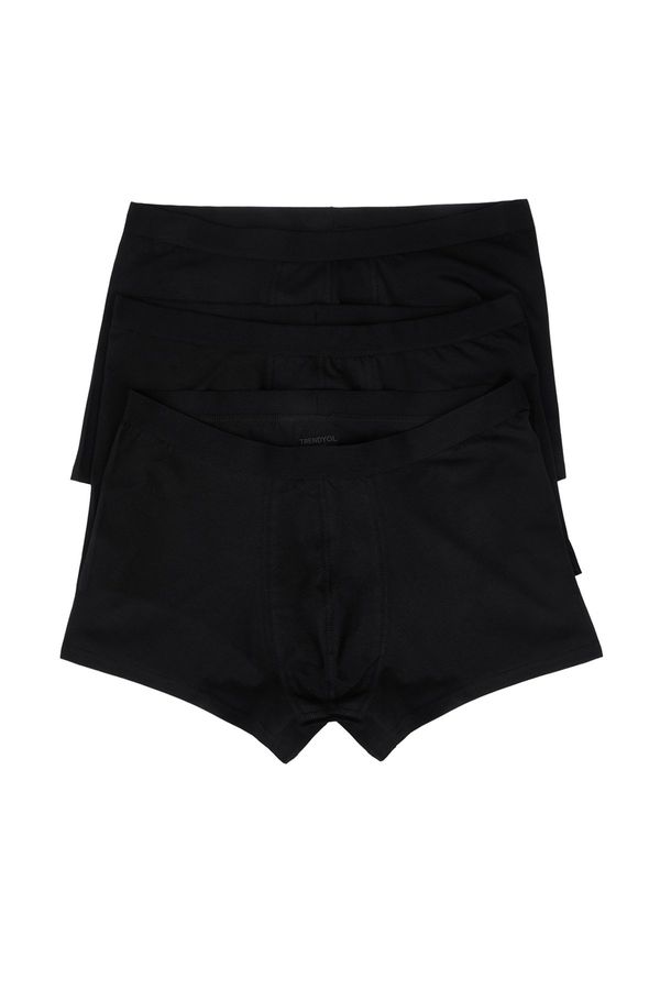 Trendyol Trendyol Plus Size Black 3-Pack Basic Boxer