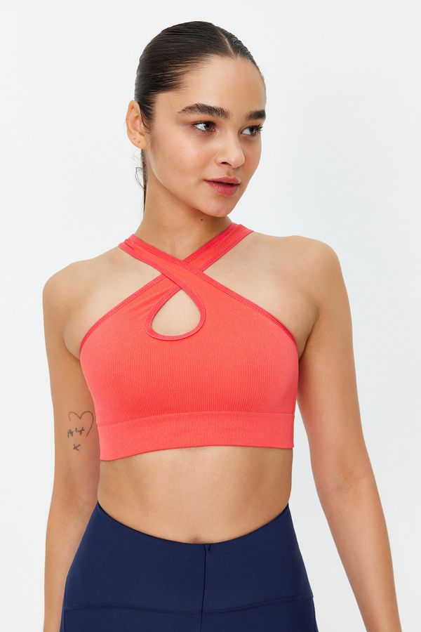 Trendyol Trendyol Pomegranate Blossom Seamless/Seamless Lightly Supported/Shaping Knitted Sports Bra