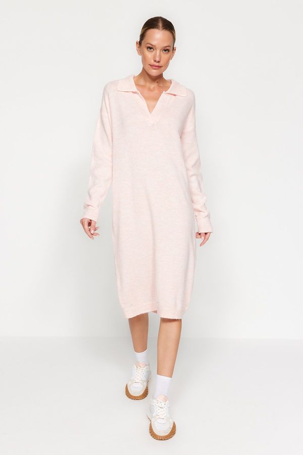 Trendyol Trendyol Powder Care Collection Midi Knitwear Dress