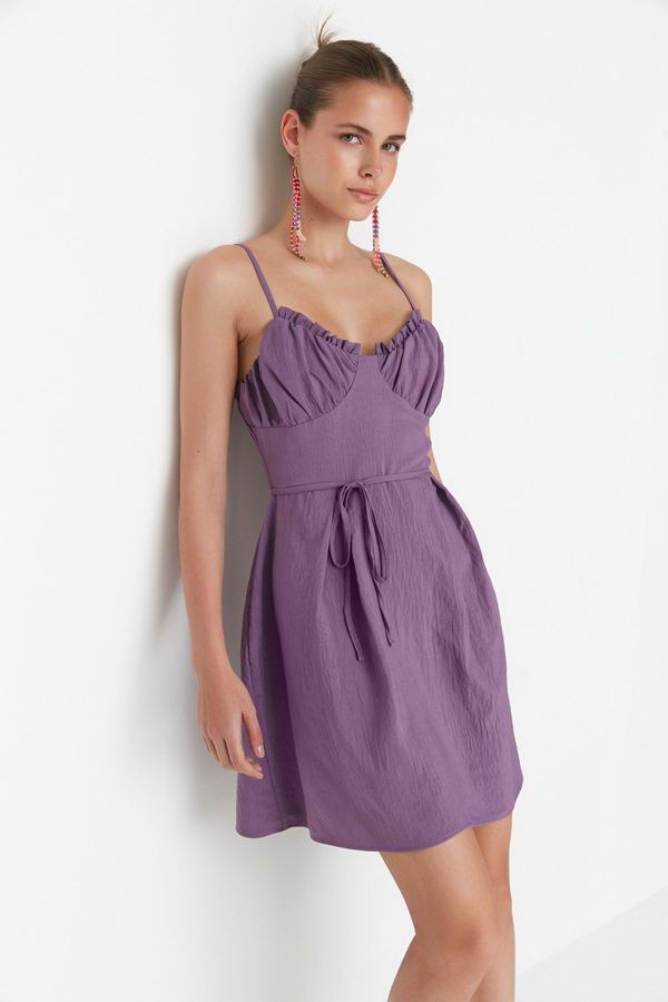 Trendyol Trendyol Purple Belted Strap Dress