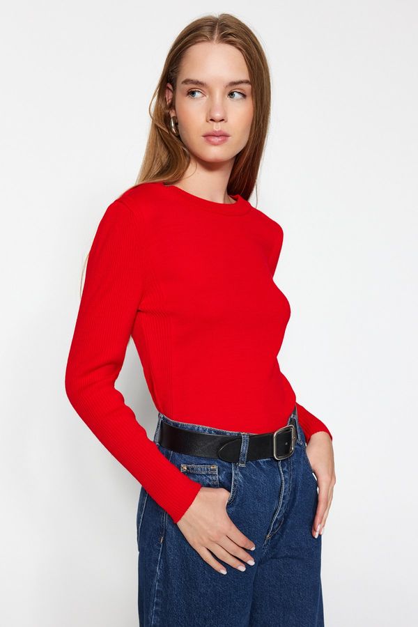 Trendyol Trendyol Red Basic Knitwear Sweater