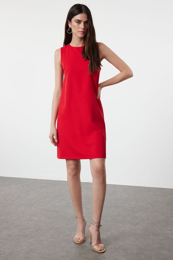 Trendyol Trendyol Red Plain Woven Dress