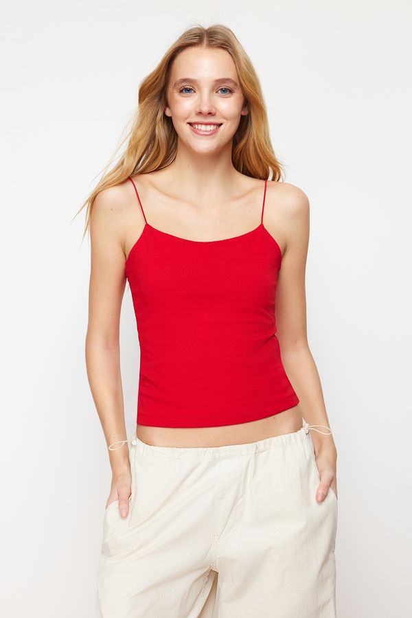 Trendyol Trendyol Red Strap Regular Flexible Knitted Undershirt