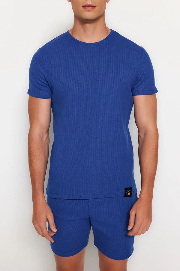 Trendyol Trendyol Saxe Regular Fit Waffle Knitted Shorts Pajamas Set