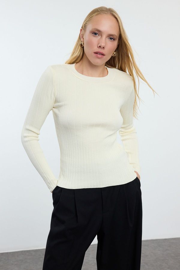 Trendyol Trendyol Stone Basic Crew Neck Knitwear Sweater