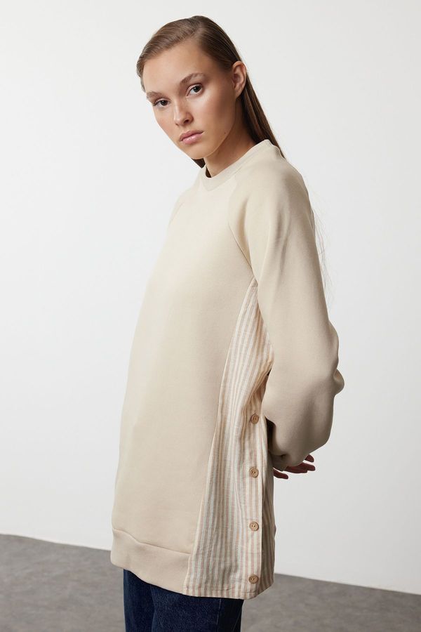 Trendyol Trendyol Stone Oversize Shirt Detailed Tunic