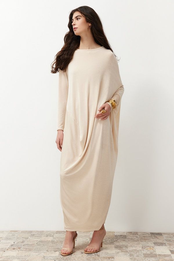 Trendyol Trendyol Stone Oversize Stylish Knitted Kaftan Dress