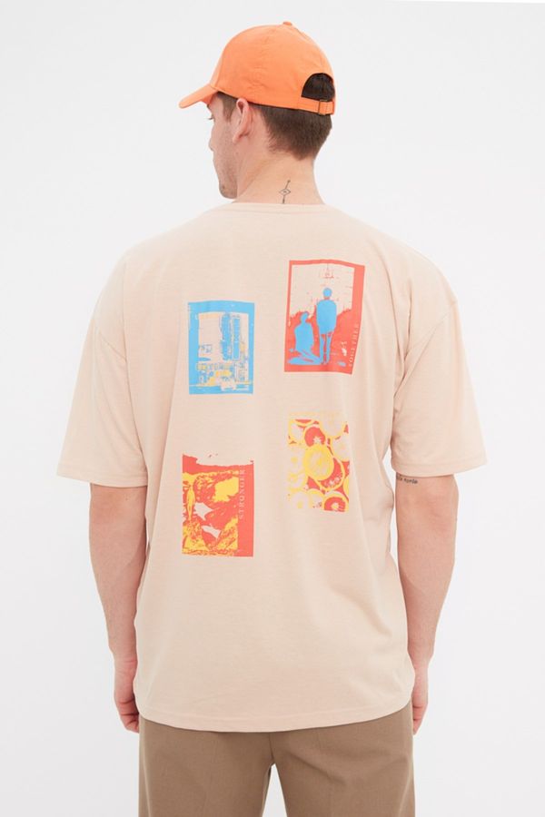 Trendyol Trendyol Stone Oversize/Wide Cut Crew Neck Short Sleeve Printed T-Shirt