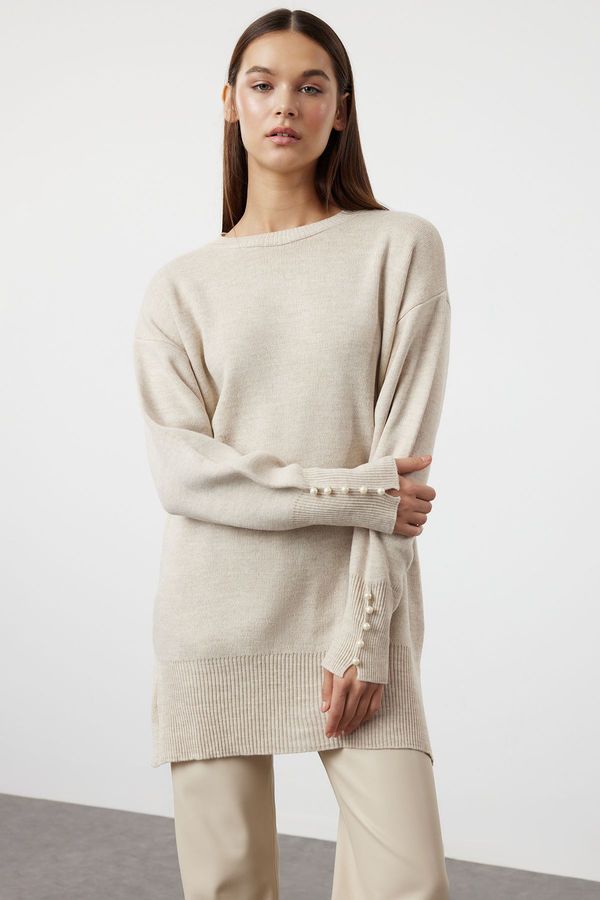 Trendyol Trendyol Stone Pearl Detailed Knitwear Sweater