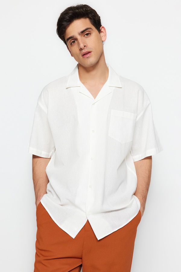 Trendyol Trendyol White Oversize Fit Summer Shirt