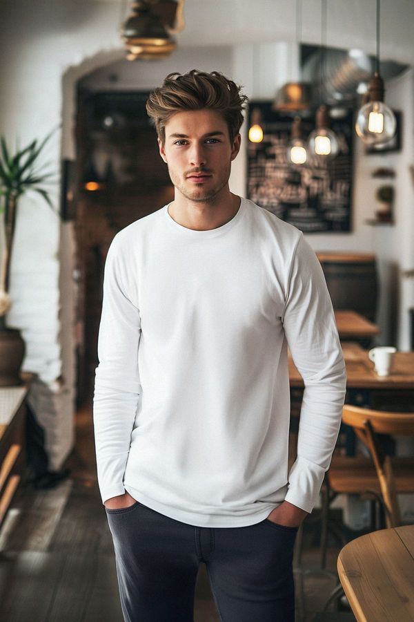 Trendyol Trendyol White Slim/Slim Fit 100% Cotton T-shirt