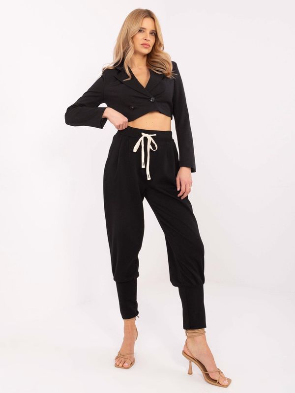 Italy Moda Trousers-MI-SP-61700.80P-black