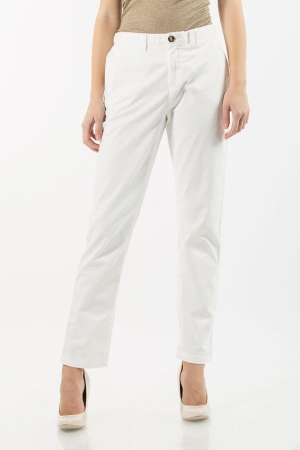 Tommy Hilfiger Trousers - TOMMY HILFIGER NEW JANET C1 RW CHINO GMD white
