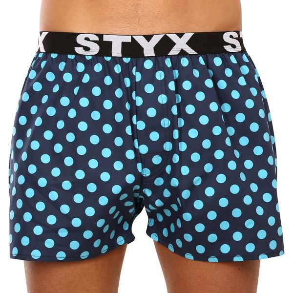 STYX Turquoise-blue men's polka dot shorts Styx Polka Dots
