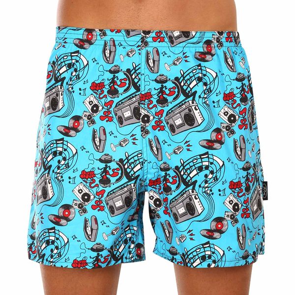 STYX Turquoise Men's Patterned Boxer Shorts with Pockets Styx Music