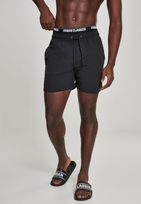 Urban Classics Two-in-one swim shorts blk/blk/wht