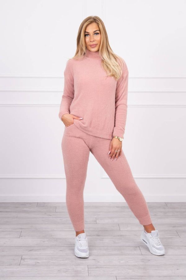 Kesi Two-piece alpaca sweater set dark powder pink