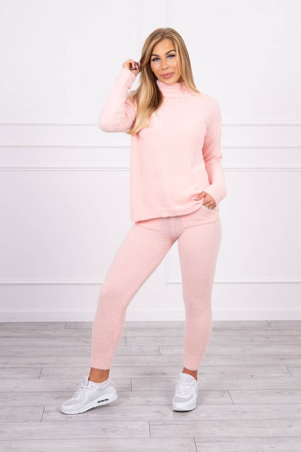 Kesi Two-piece powder pink alpaca sweater set